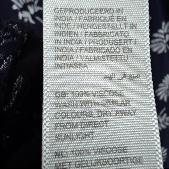 Fat Face Midi Dress Francis Daisy Floral Navy Blue Button Front Ditzy Modest 2 - Picture 8 of 13